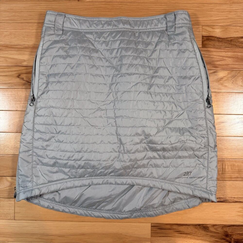 Women’s Twentyone Seventeen Of Sweden Primaloft Quilted With Zipper Gray Skirt M